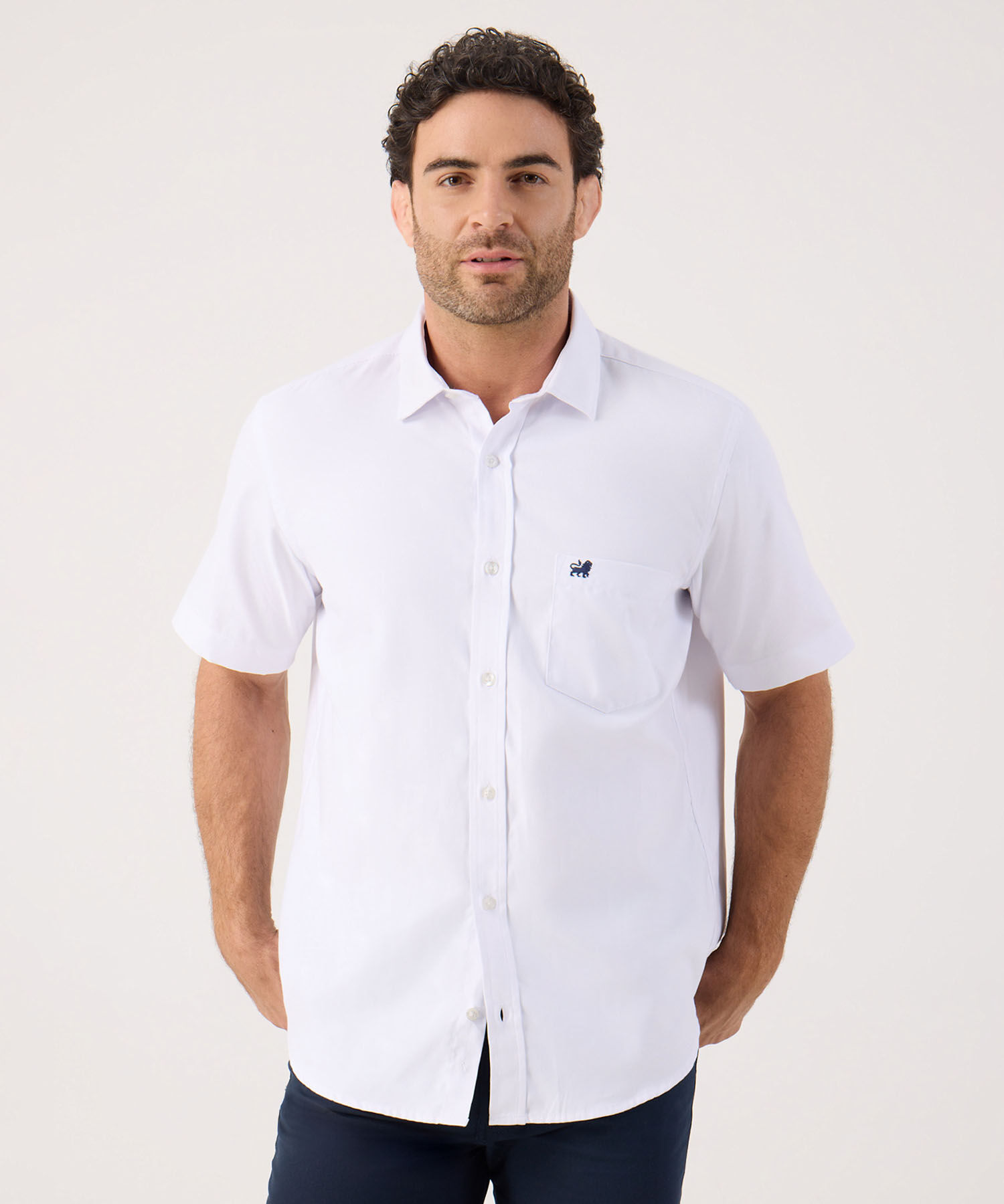 Camisa Unicolor Con Bolsillo 